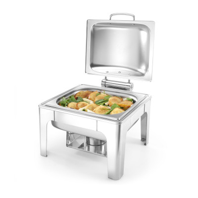 Chafing GN 1/2 saténový vzhled, HENDI, Profi Line, 4L, 365x370x(H)280mm | 470268