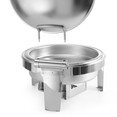 Chafing kulatý, saténový vzhled, HENDI, Profi Line, 6L, 465x420x(H)320mm | 470282