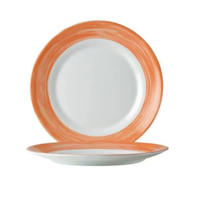Dezertní talíř Brush line oranžový - sada 6 ks., Arcoroc, 0,31L, Oranžový, 6 ks, 195x(H)22mm | 49138