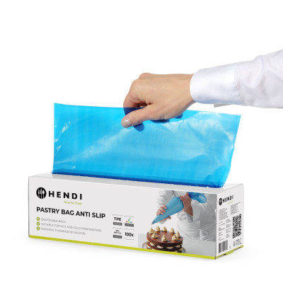 Protiskluzové sáčky na pečivo, HENDI, Modrá, 100 ks, 515x280mm | 557303