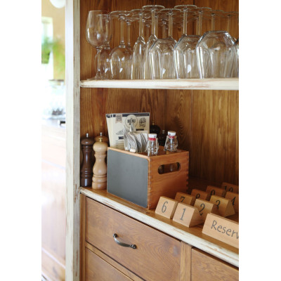 Jídelní lístek a krabička na příbory, HENDI, 210x150x(H)150mm | 664148