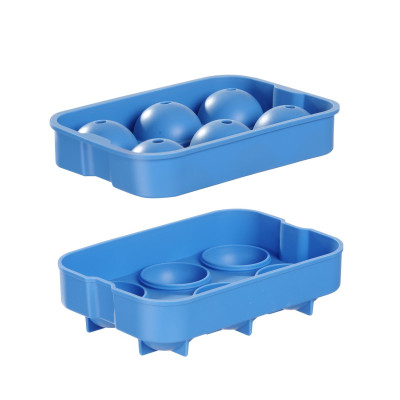 Forma na kostky ledu ve tvaru koule, BarUp, Modrá, 180x125x(H)50mm | 679029