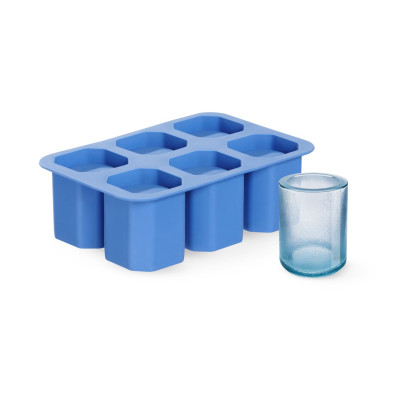 Forma na ledové panáky, BarUp, Modrá, 125x190x(H)60mm | 679050