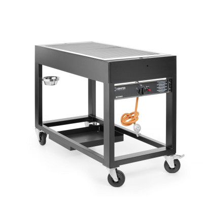 Plynový gril Tampa, HENDI, Černá, 10kW, 1260x580x(H)900mm | 700044