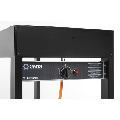 Plynový gril Tampa, HENDI, Černá, 10kW, 1260x580x(H)900mm | 700044