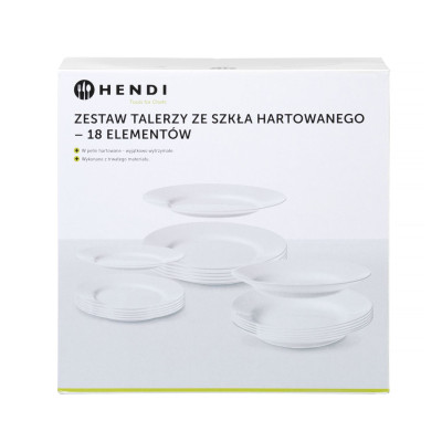 Sada opálových disků - 18 prvků, HENDI, 18 ks, mm | 795224