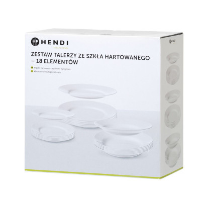 Sada opálových disků - 18 prvků, HENDI, 18 ks, mm | 795224