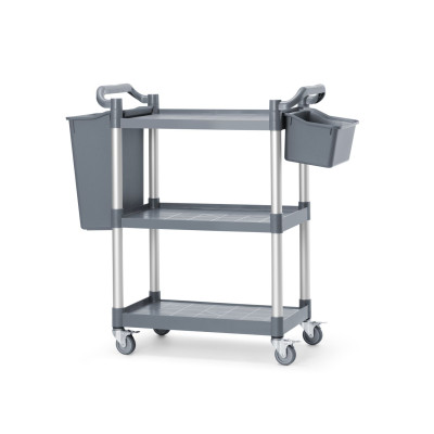 Vozík servírovací se 3 policemi z polypropylenu, malý, AmerBox, 800x420x(H)945mm | 810200