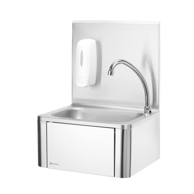 Bezdotykové kuchyňské umyvadlo ovládané kolenem, HENDI, 400x330x(H)560mm | 810309