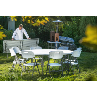 Bufetový stůl kulatý, AmerBox, max. náplň: 250 kg, 1800x(H)740mm | 810941