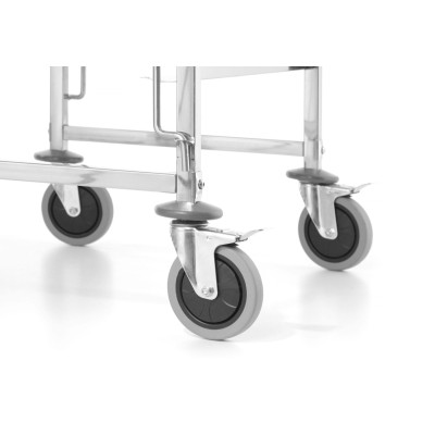 Uklidový vozík, HENDI, Kitchen Line, 15 vodítků zásobníků 600x400, Stříbrná, 470x620x(H)1735mm | 813287