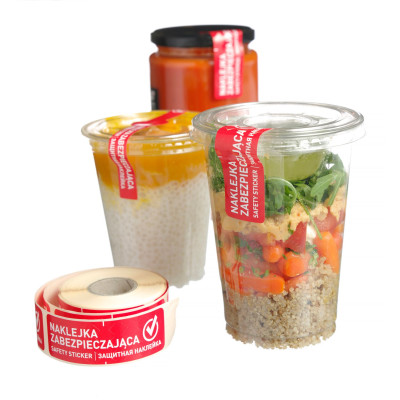 Samolepící jednorázová páska zajišťující balení a gastronádoby - sada 2 rolí, HENDI, 250 ks, 25x75mm | 850213