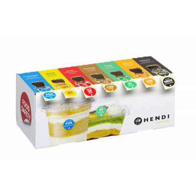 Sada jednorázových etiket pro bezpečnost potravin pro každý den v týdnu s dávkovačem, HENDI, 240x80x(H)100mm | 850299