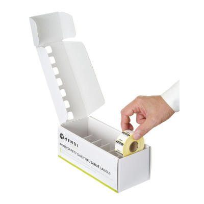 Sada opakovaně použitelných štítků pro bezpečnost potravin pro každý den v týdnu s dávkovačem , HENDI, 240x80x(H)100mm | 850305