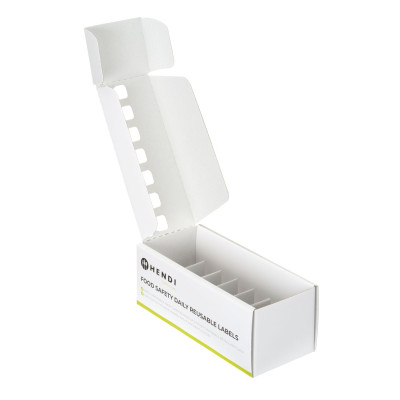 Sada opakovaně použitelných štítků pro bezpečnost potravin pro každý den v týdnu s dávkovačem , HENDI, 240x80x(H)100mm | 850305