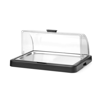 Chladicí vitrína roll top Duo UNIQ, HENDI, designed by Robert Bronwasser, Jednodílná, Černá, 460x355x(H)220mm, Obdélníkové