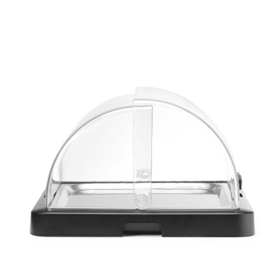 Chladicí vitrína roll top Duo UNIQ, HENDI, designed by Robert Bronwasser, Jednodílná, Černá, 460x355x(H)220mm, Obdélníkové