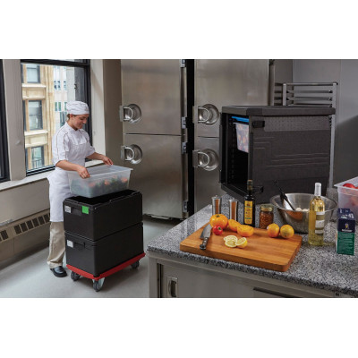 Vozík Camdolly pro termoizolační boxy Cam GoBox, GN 1/1, Cambro, červený, Červená, 692x426x(H)167mm | CD3253EPP158