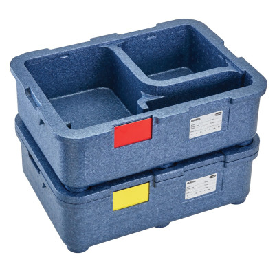 4-komorový termoizolační box Cam GoBox, Cambro, Modrá, 480x350x(H)167mm | EPPMD4835159