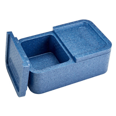 2-komorový termoizolační box GoBox, Cambro, Modrá, 437x276x(H)175mm | EPPMDB4428159