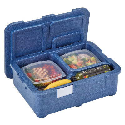 4-komorový termoizolační box Cam GoBox, Cambro, Modrá, 480x350x(H)167mm | EPPMD4835159