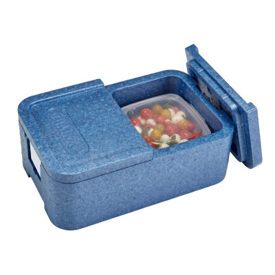 2-komorový termoizolační box GoBox, Cambro, Modrá, 437x276x(H)175mm | EPPMDB4428159