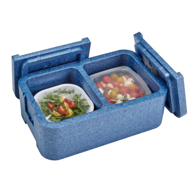 2-komorový termoizolační box GoBox, Cambro, Modrá, 437x276x(H)175mm | EPPMDB4428159