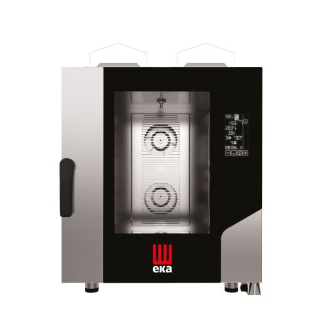 Konvektomat Millennial Black Mask Gastro, 7x600x400 mm - ovládaná elektronicky, plynová, Tecnoeka, 230V/500W, 13500kW, 730x849x