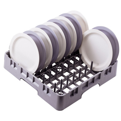 Koš na talíře Camrack do myčky nádobí 500 x 500 mm, šedý, Cambro, šedý, Světle šedá, 500x500x(H)101mm | PR59314151