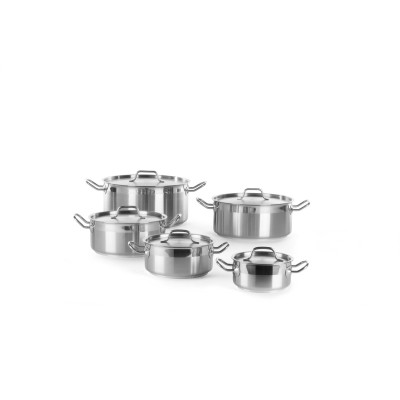 Nízký hrnec s pokličkou, HENDI, Profi Line, 12L, 320x(H)150mm | 830604