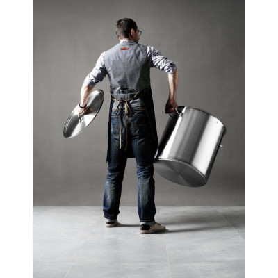 Vysoká nádoba na dušení - s víkem, HENDI, Budget Line, 98L, 500x(H)500mm | 835104