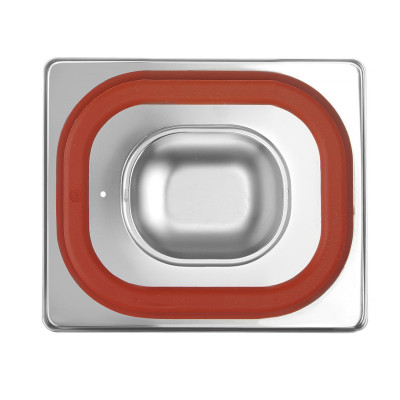 Víko pro nádoby GN se silikonovým těsněním, HENDI, Profi Line, GN 1/6, 176x162mm | 802656