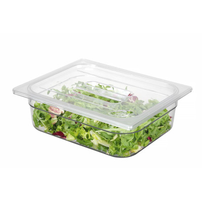 Kontejner GN 1/2 polykarbonát, HENDI, Profi Line, GN 1/2, 6,5L, Průhledná, 325x265x(H)100mm | 861424