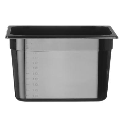 Kontejner GN 1/2 černý polykarbonát GSS | HENDI 862407