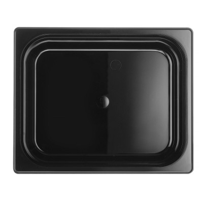 Kontejner GN 1/2 černý polykarbonát, HENDI, Profi Line, GN 1/2, 9,5L, Černá, 325x265x(H)150mm | 862414