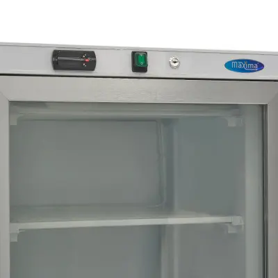 Maxima Mrazící skříň - 400 l - bílá - se skleněnými dveřmi |  09405019