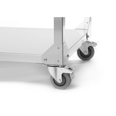 Plynový gril Green Fire 4 hořáky, HENDI, Profi Line, na kolové základně, Světle šedá, 22kW, 1400x612x(H)825mm | 149614