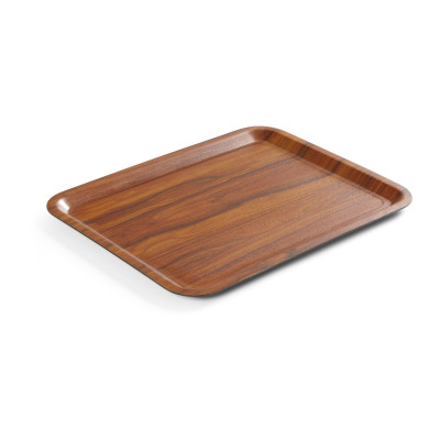 Servírovací podnos, obdélníkový, protiskluzový, laminovaný, AmerBox, Mahagon, 460x360mm | 507025