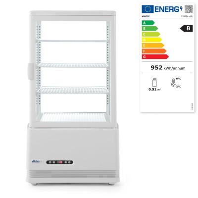 Chlazená skříň displeje, 68 l, Arktic, bílá, 230V/170W, 444x397x(H)875mm | 233634