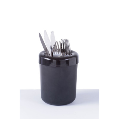 Stolní koš nebo stojan na příbory, HENDI, Černá, 130x(H)160mm | 421574