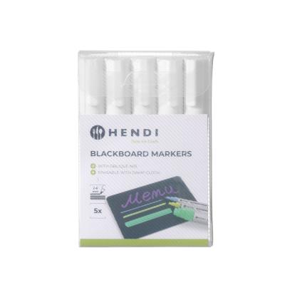 HENDI 664209 | Popisovače na bílé tabule s úzkým hrotem, HENDI, 5x bílý