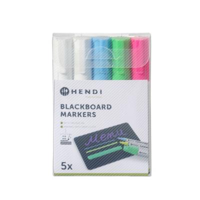 HENDI 664216 | Popisovače na bílé tabule s úzkým hrotem, HENDI, 1x růžový, 1x zelený, 1x modrý, 2x bílý