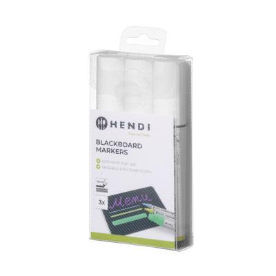 HENDI 664223 | Popisovače na bílé tabule se širokým hrotem, HENDI, 3x bílý