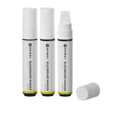 Popisovače na bílé tabule se širokým hrotem, HENDI, 3x bílý | 664223