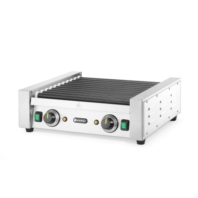 Gril válečkový na párky - dvouzénový, HENDI, 11 válečků, 230V/1180W, 530x525x(H)180mm | 268704