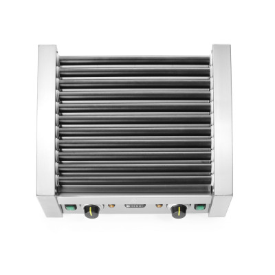 Gril válečkový na párky - dvouzénový, HENDI, 11 válečků, 230V/1180W, 530x525x(H)180mm | 268704