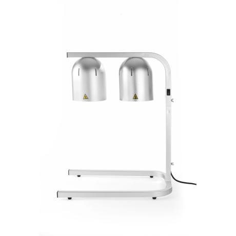 Lampa na ohřev jídla, dvojitá, HENDI, Stříbrná, 230V/250W, 453x360x(H)790mm | 273906