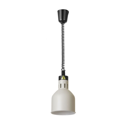 Výškově nastavitelná ohřívací lampa válcová, HENDI, Bílá, 230V/250W, 175x(H)250mm | 273821