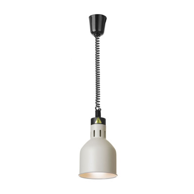 Výškově nastavitelná ohřívací lampa válcová, HENDI, Bílá, 230V/250W, 175x(H)250mm | 273821