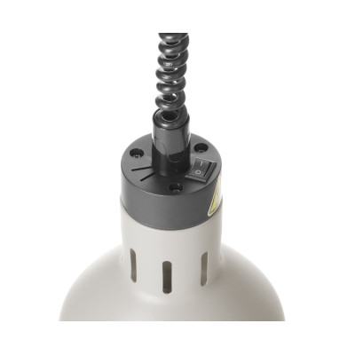 Výškově nastavitelná ohřívací lampa válcová, HENDI, Bílá, 230V/250W, 175x(H)250mm | 273821